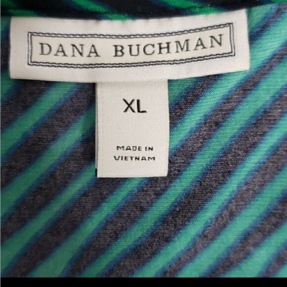 Vintage 90's Geometric Blue Green Flowy Shirt - Picture 10 of 11